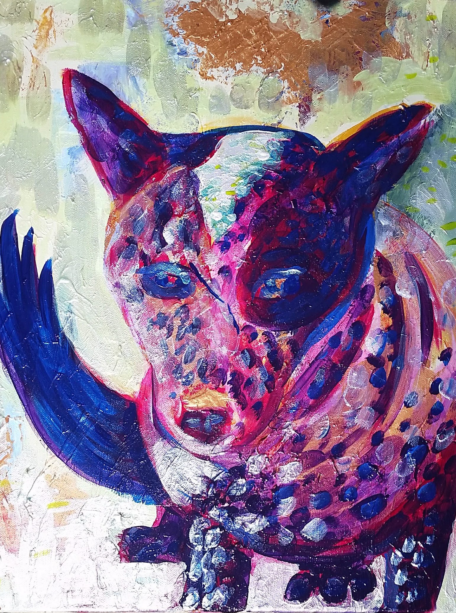 May 2 - blue heeler dog, acrylic on canvas
