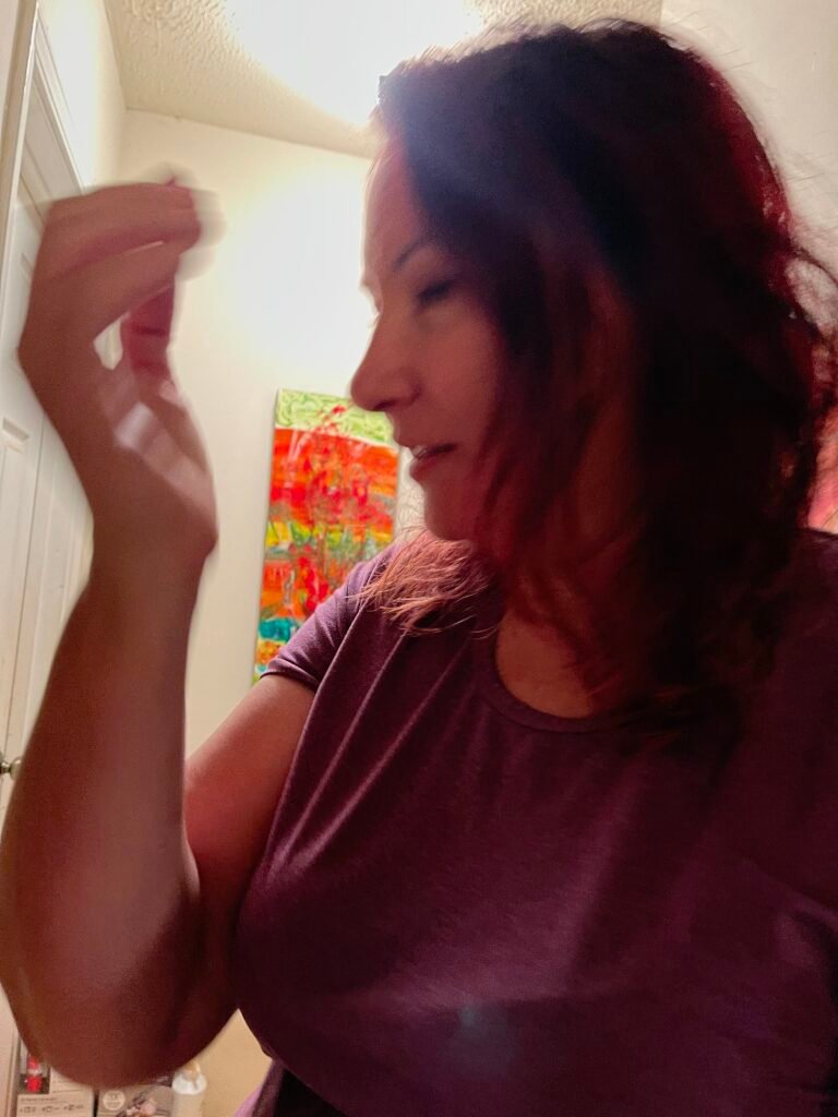 artist moving mindfully as part of expression
