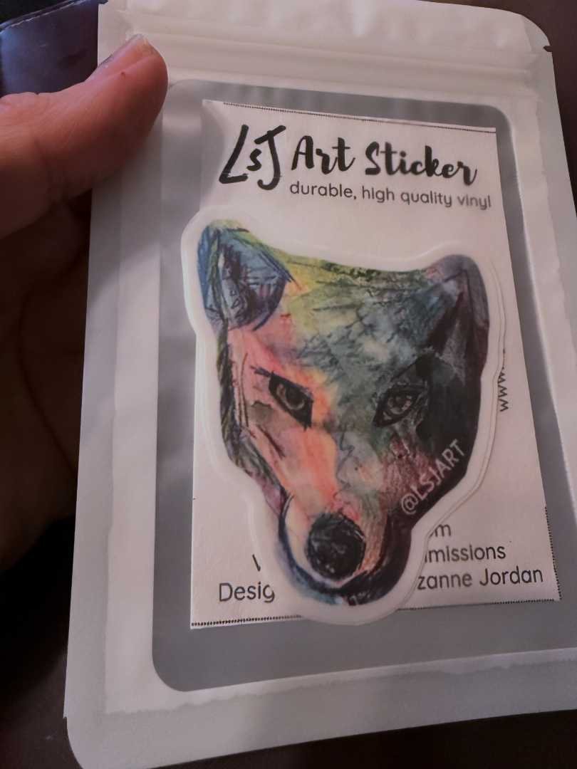 Arctic Fox Rainbow Art Sticker (2 x 3 in) - Image 2