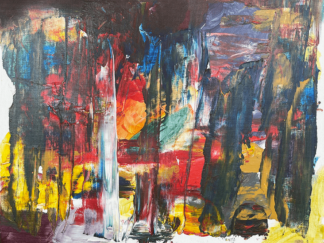 Emnynwt, abstract art like a colorful waterfall
