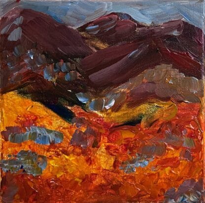 Loose abstract landscape painting of the Appalachian mountains