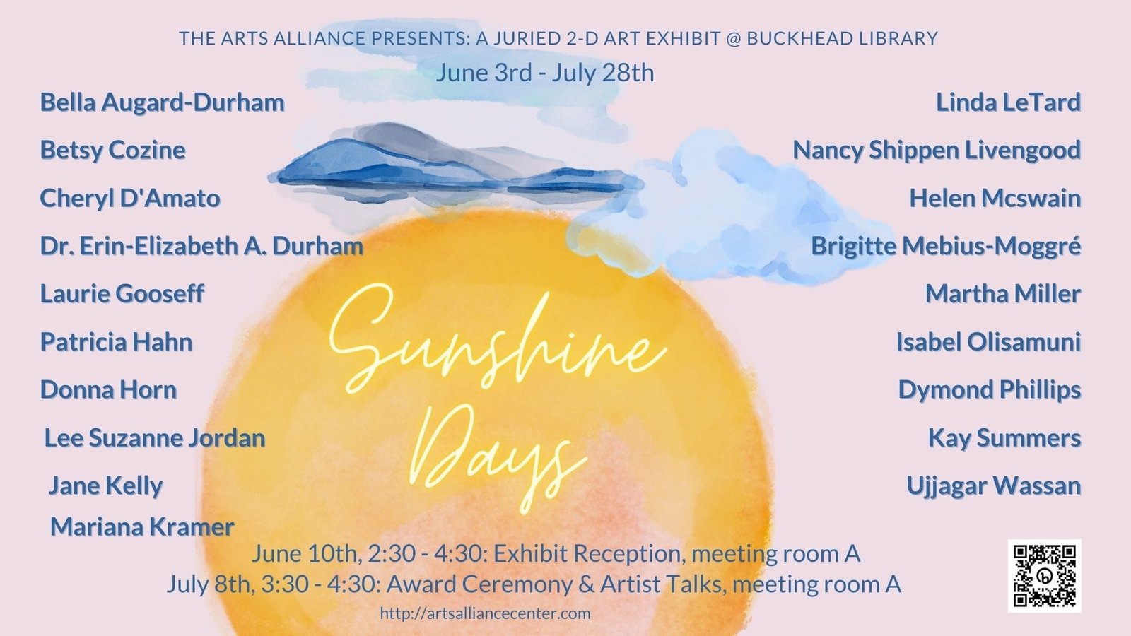 sunshine days art exhibit poster