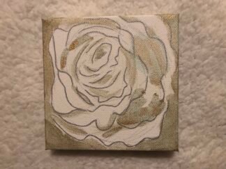 Love on Top number one bronze painting of a rose