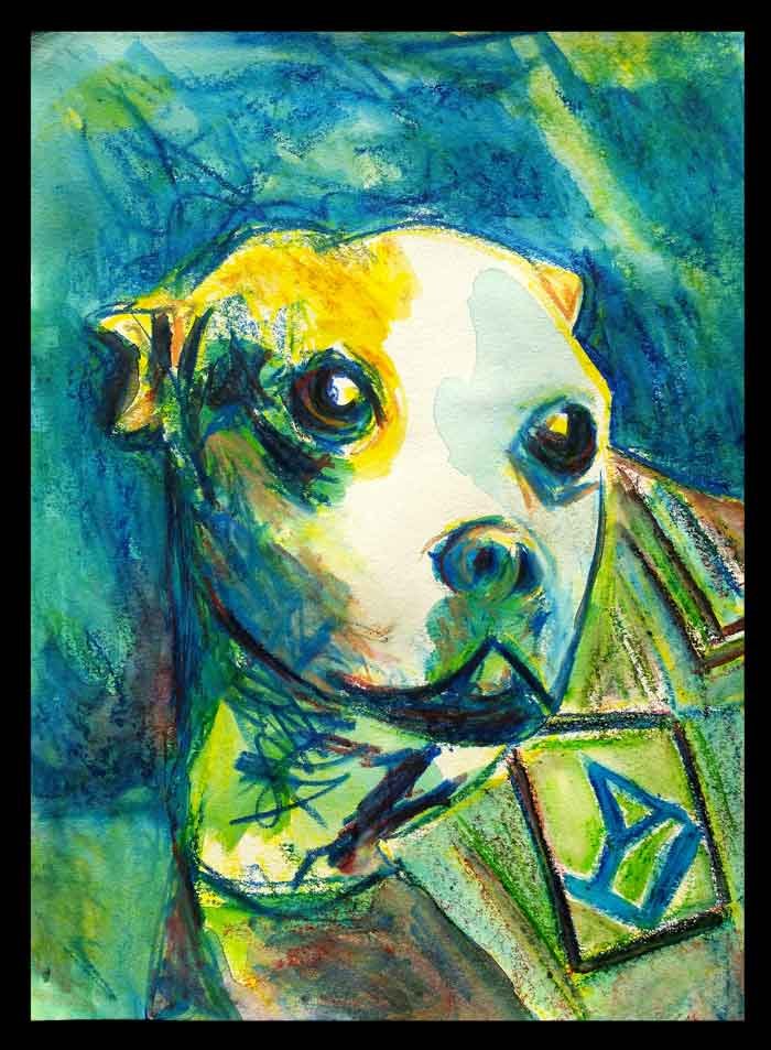 Real Dog Hero Sgt. Stubby Watercolor