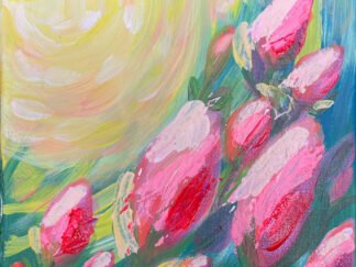 Spring Dreams study #3, pink tulips in sunshine